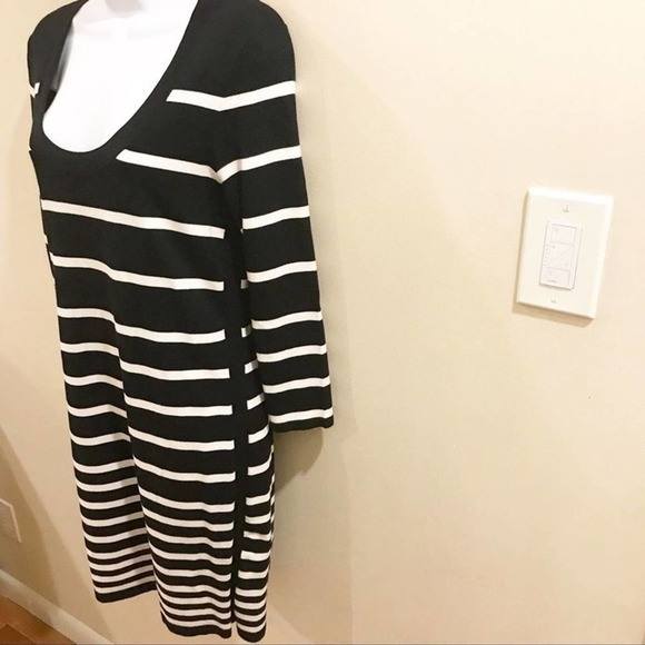 Rag & Bone | Striped Sweater Dress Black Medium - Picture 5 of 12